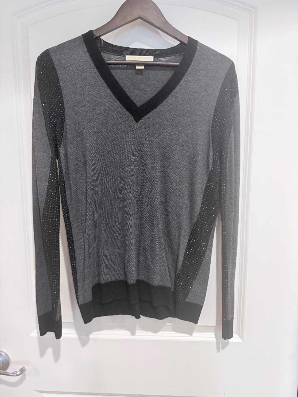 Michael Michael Kors - grey sweater with black beading